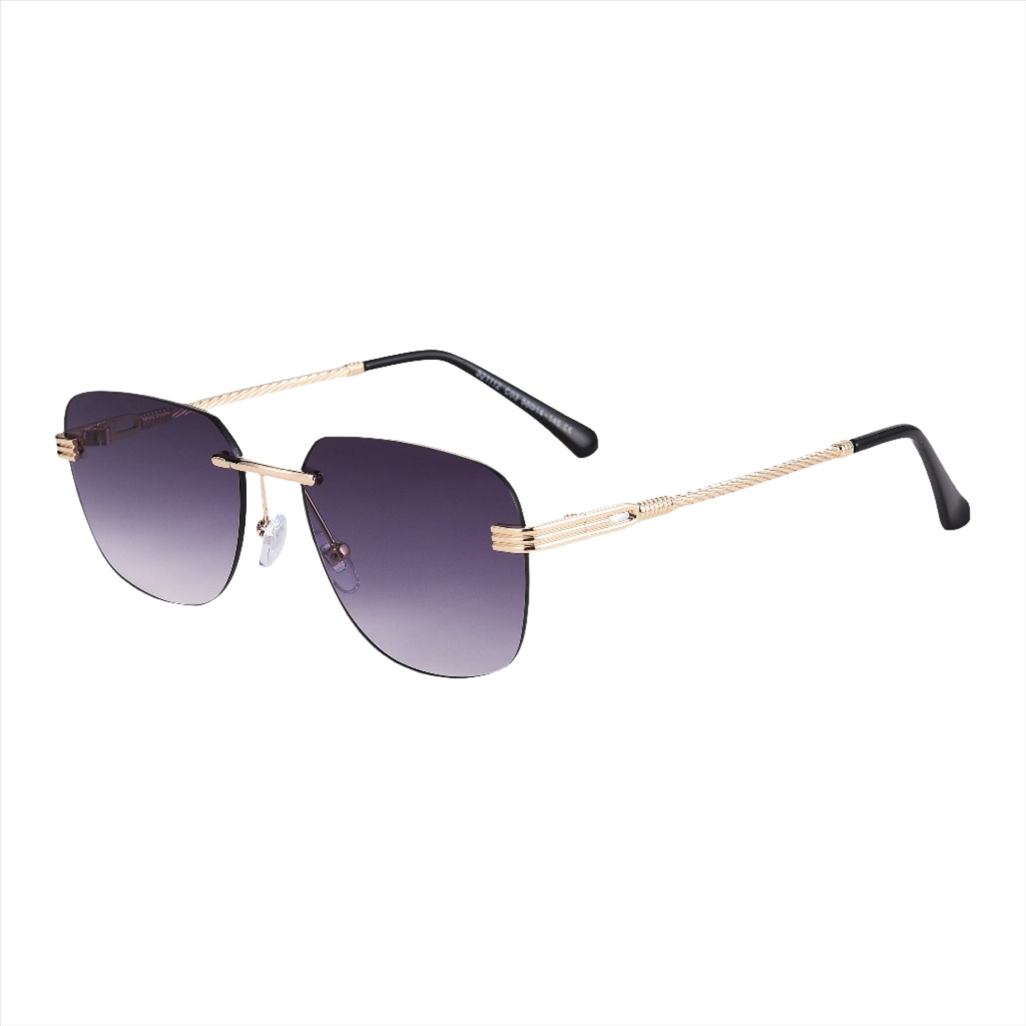 Rimless Gradient Square Sunglasses