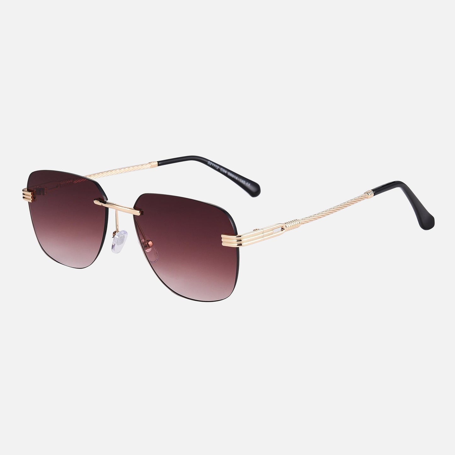 Rimless Gradient Square Sunglasses