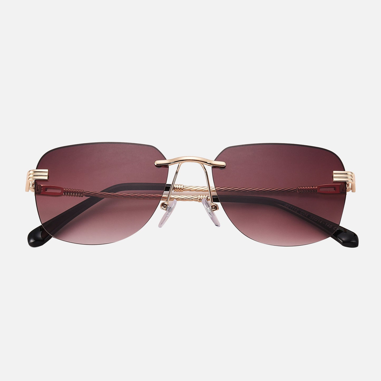 Rimless Gradient Square Sunglasses