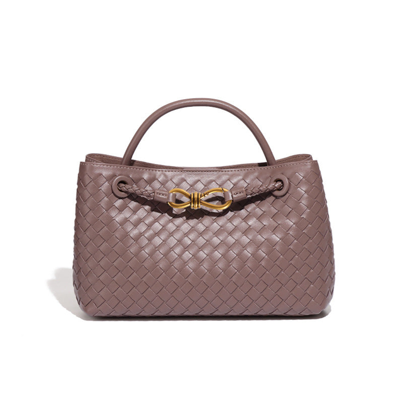 Structured Basket-Textured Tote