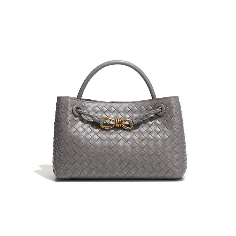 Structured Basket-Textured Tote