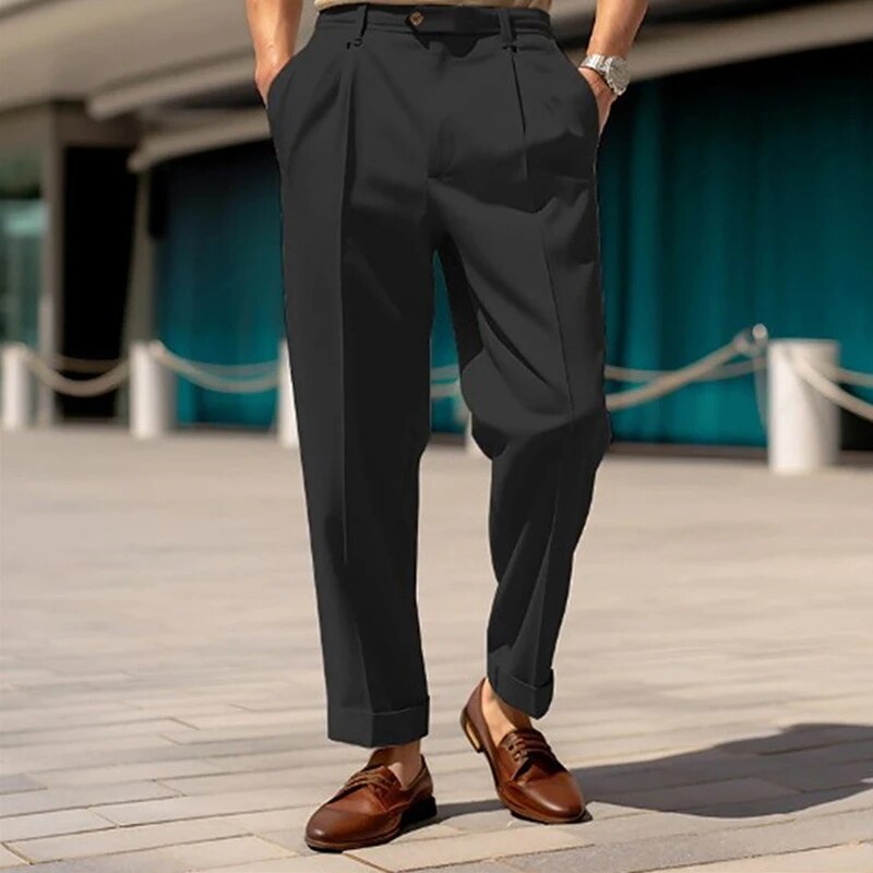 Tailored Straight-Leg Pants