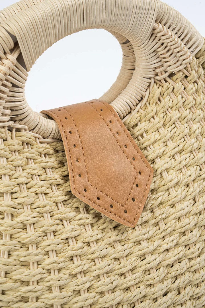 Structured Circle Basket Bag