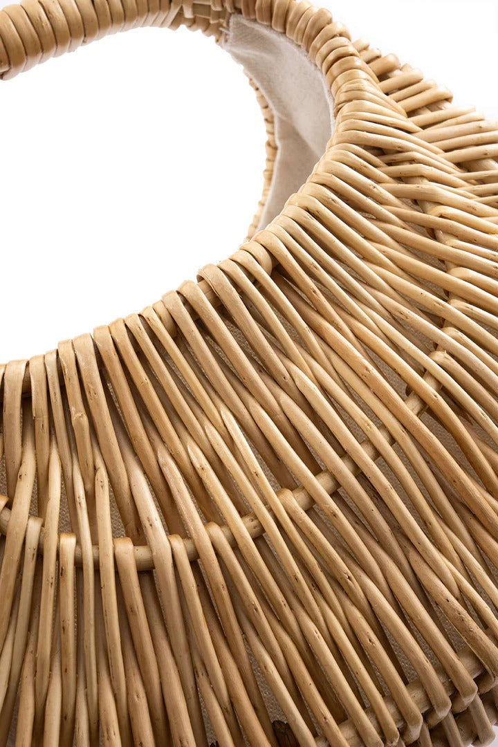Textured Circular Woven Bag