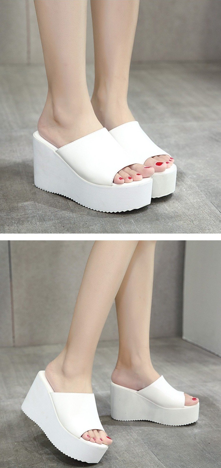 Curved Sole Slip-In Sandals