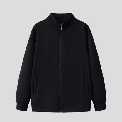 Men's Zip-Front Sweatshirt with Stand Collar