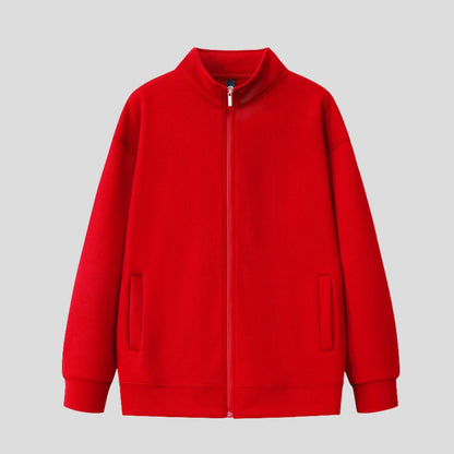 Men's Zip-Front Sweatshirt with Stand Collar