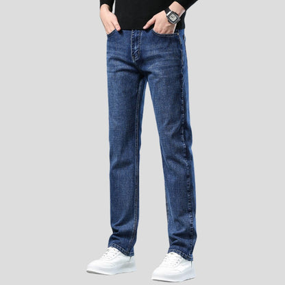 Men's Classic Fit Jeans with Straight Leg Cut