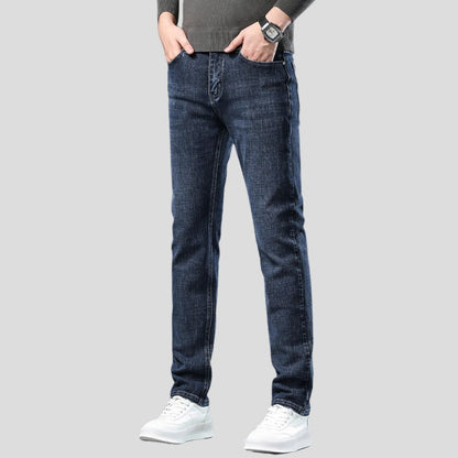 Men's Classic Fit Jeans with Straight Leg Cut