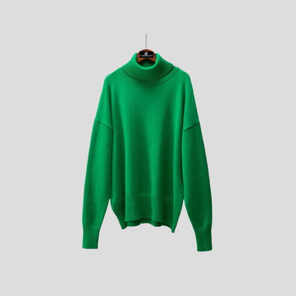 Women’s Ribbed Turtleneck Pullover Sweater