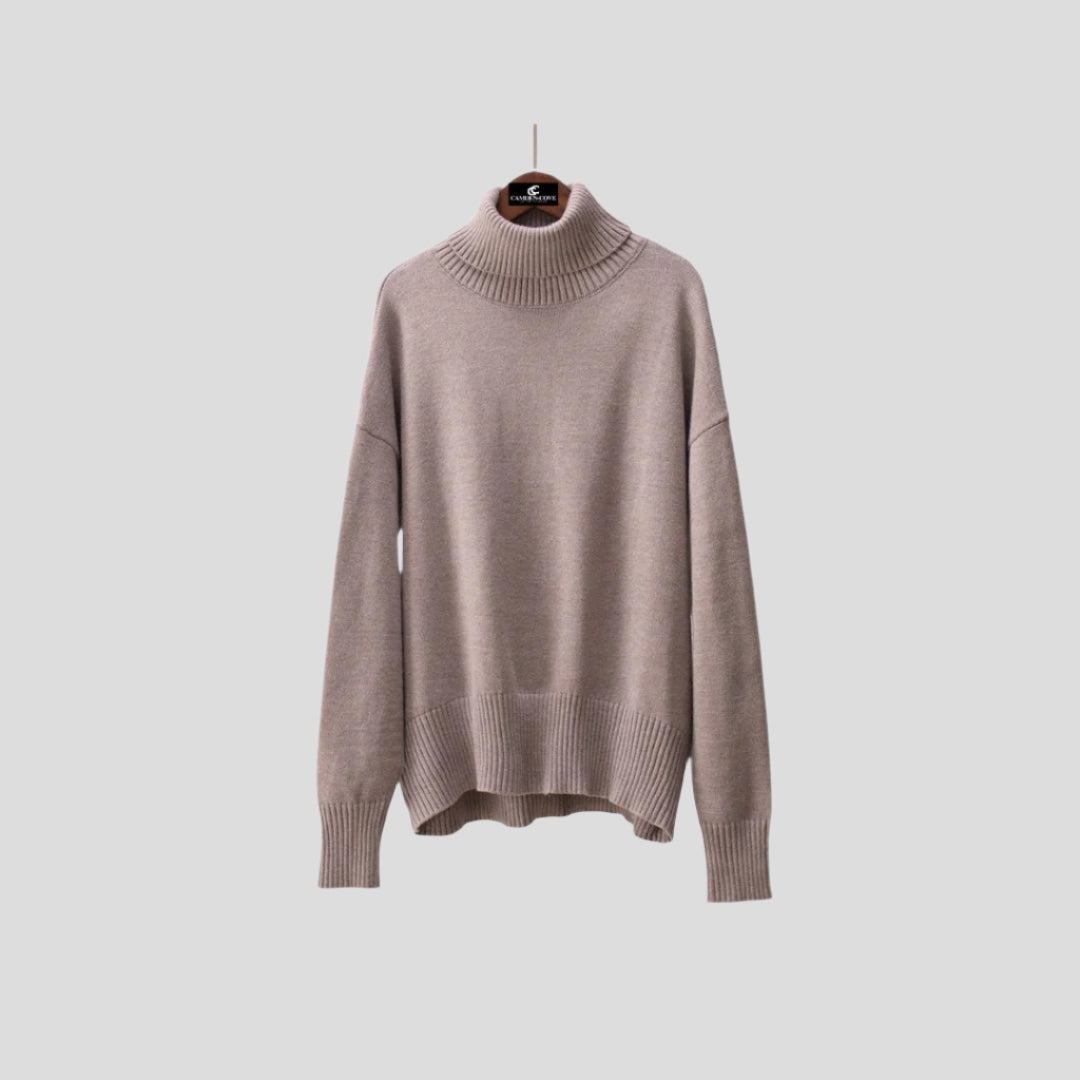 Women’s Ribbed Turtleneck Pullover Sweater