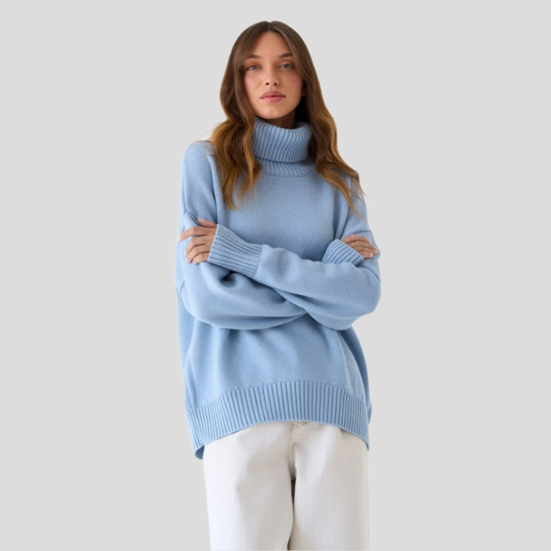 Women’s Ribbed Turtleneck Pullover Sweater