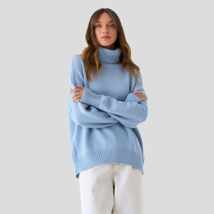 Women’s Ribbed Turtleneck Pullover Sweater