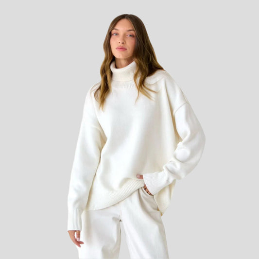 Women’s Ribbed Turtleneck Pullover Sweater