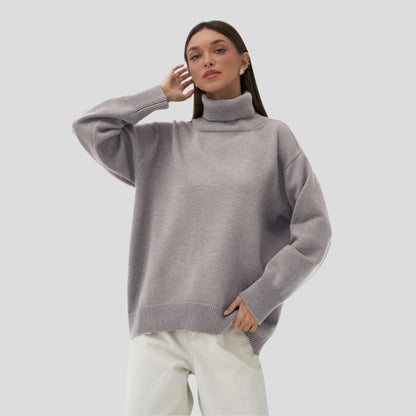 Women’s Ribbed Turtleneck Pullover Sweater