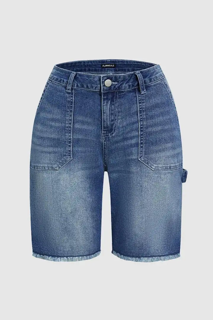 Raw Hem Utility Shorts