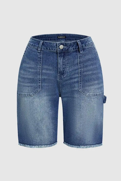 Raw Hem Utility Shorts