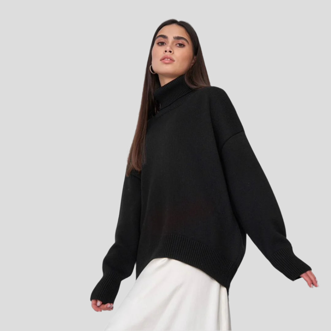 Women’s Ribbed Turtleneck Pullover Sweater