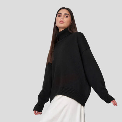Women’s Ribbed Turtleneck Pullover Sweater