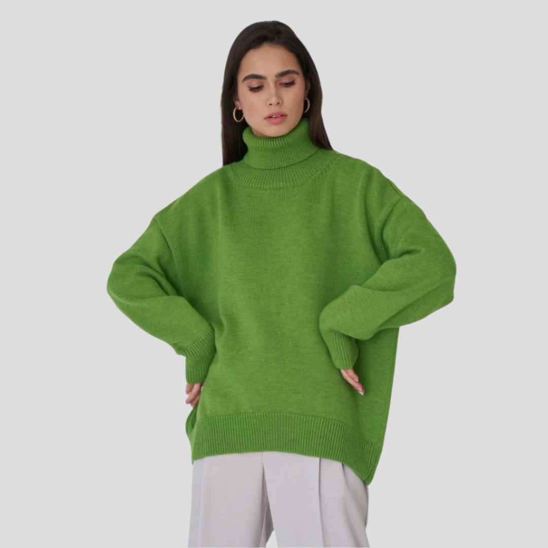 Women’s Ribbed Turtleneck Pullover Sweater