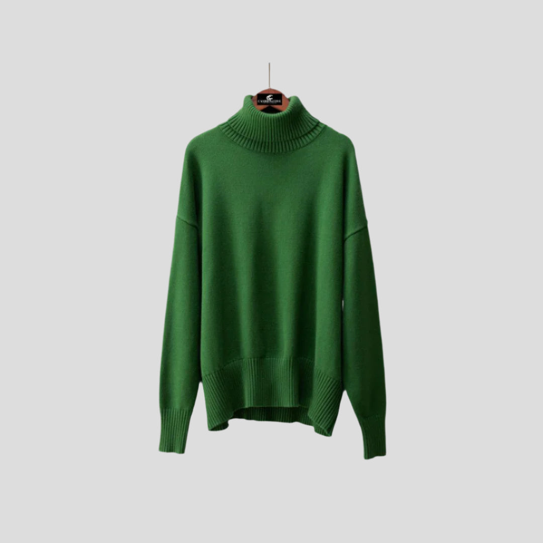 Women’s Ribbed Turtleneck Pullover Sweater