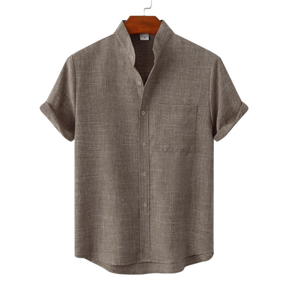 Casual Collarless Button Shir
