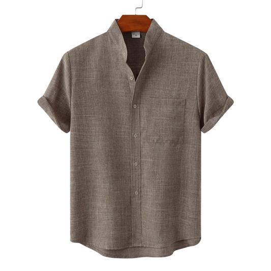 Casual Collarless Button Shir