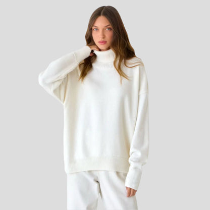 Women’s Ribbed Turtleneck Pullover Sweater