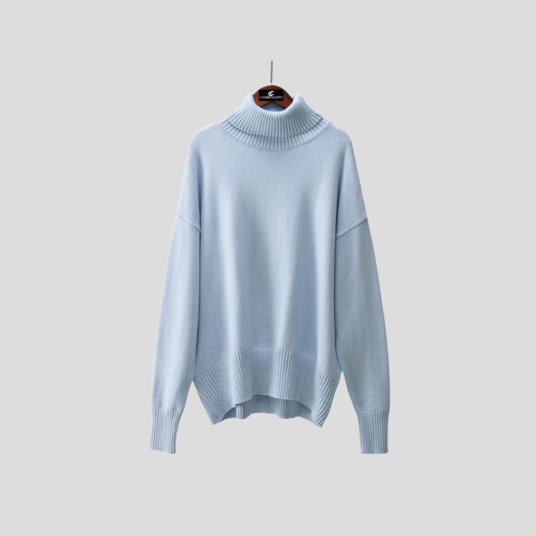 Women’s Ribbed Turtleneck Pullover Sweater