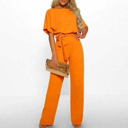 Draped Sleeve Jumpsuit
