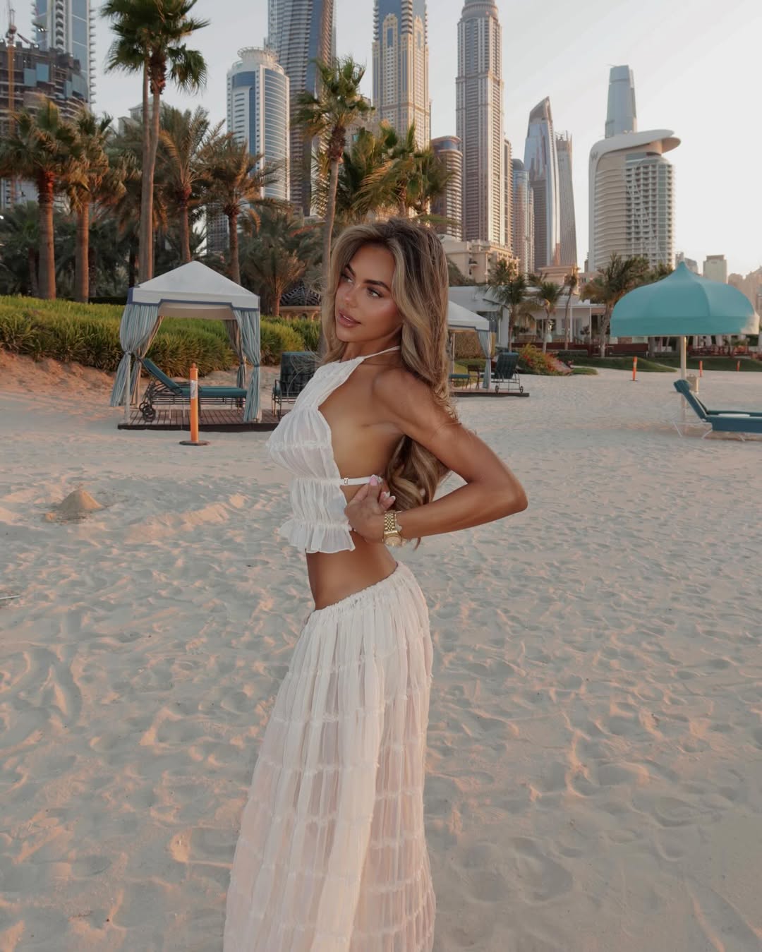 Ruched Halter Crop & Coordinated Maxi Skirt