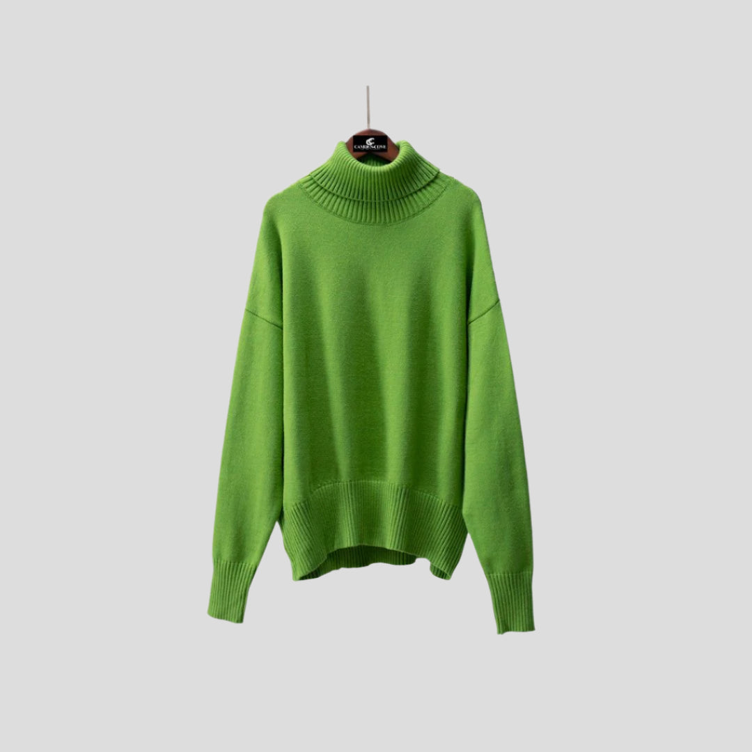 Women’s Ribbed Turtleneck Pullover Sweater
