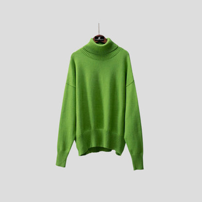 Women’s Ribbed Turtleneck Pullover Sweater