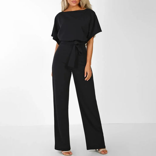 Draped Sleeve Jumpsuit