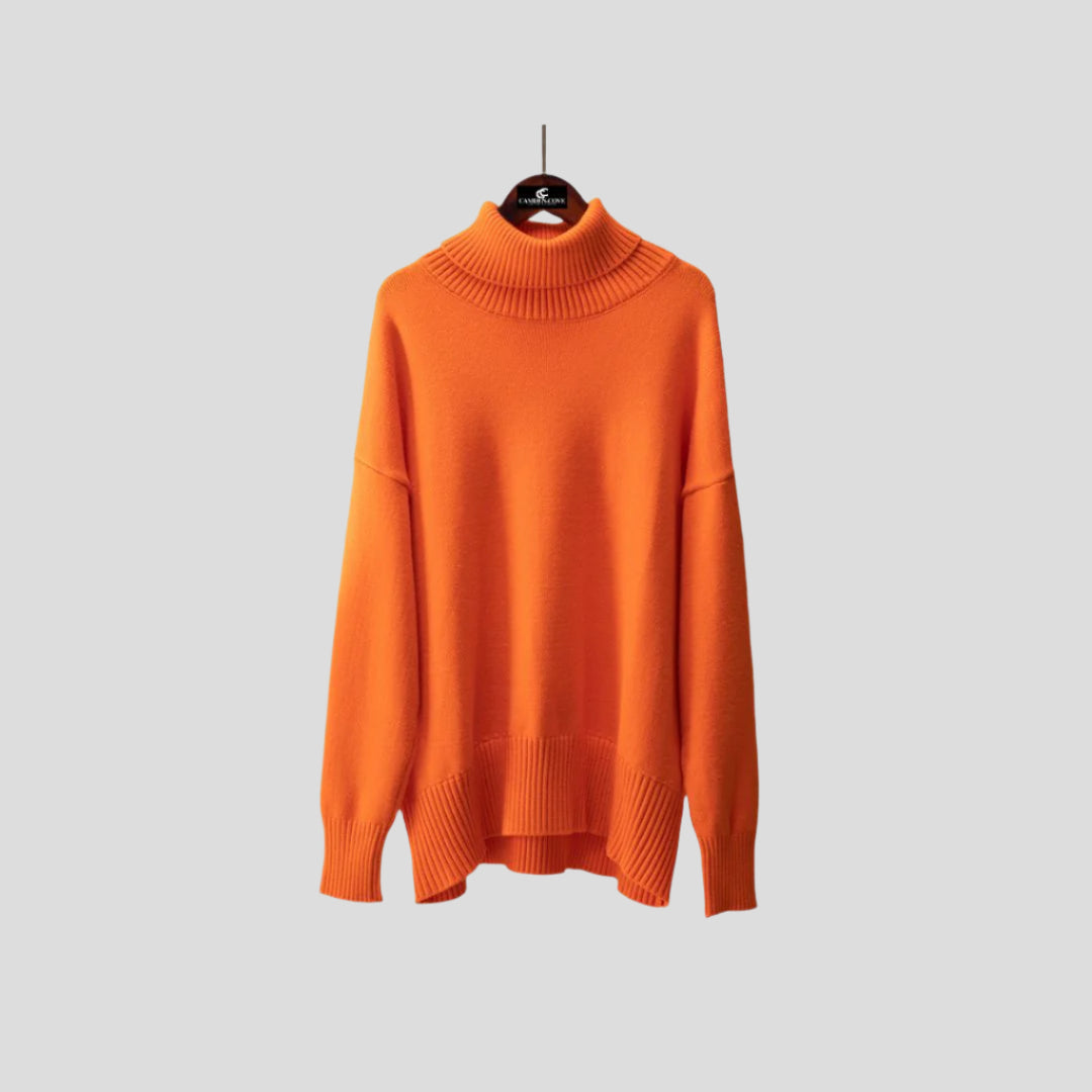 Women’s Ribbed Turtleneck Pullover Sweater