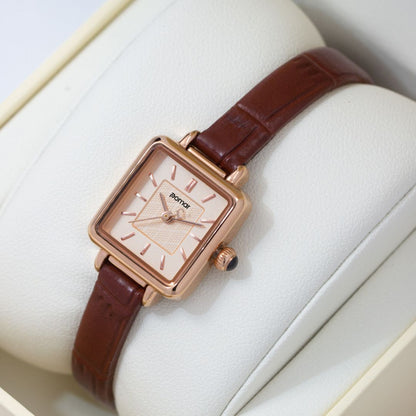 Women's Classic Square Dial Watch with Smooth Strap