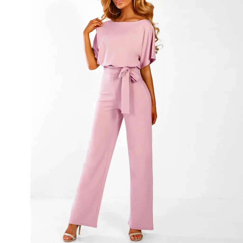 Draped Sleeve Jumpsuit