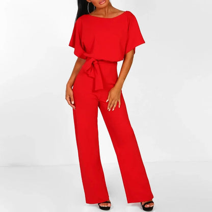 Draped Sleeve Jumpsuit