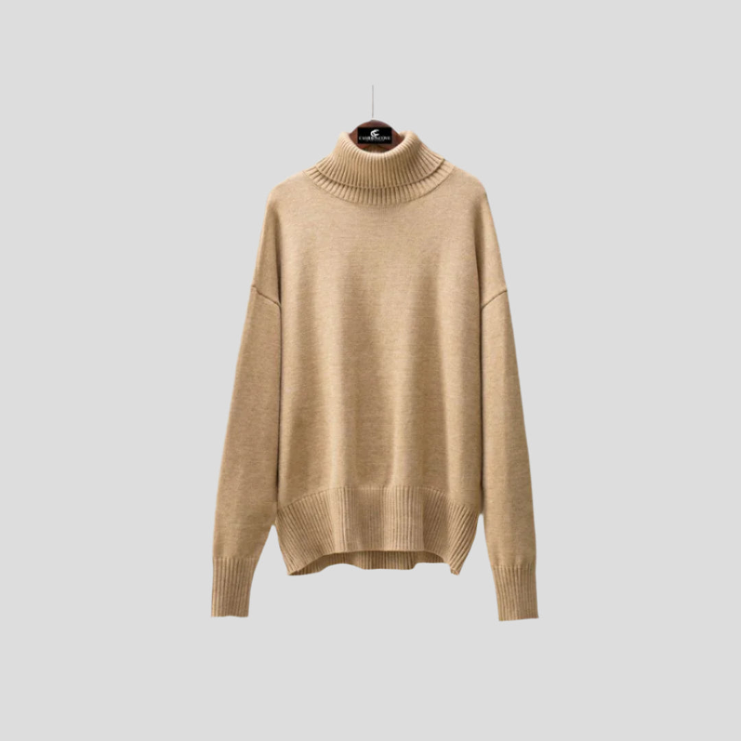 Women’s Ribbed Turtleneck Pullover Sweater