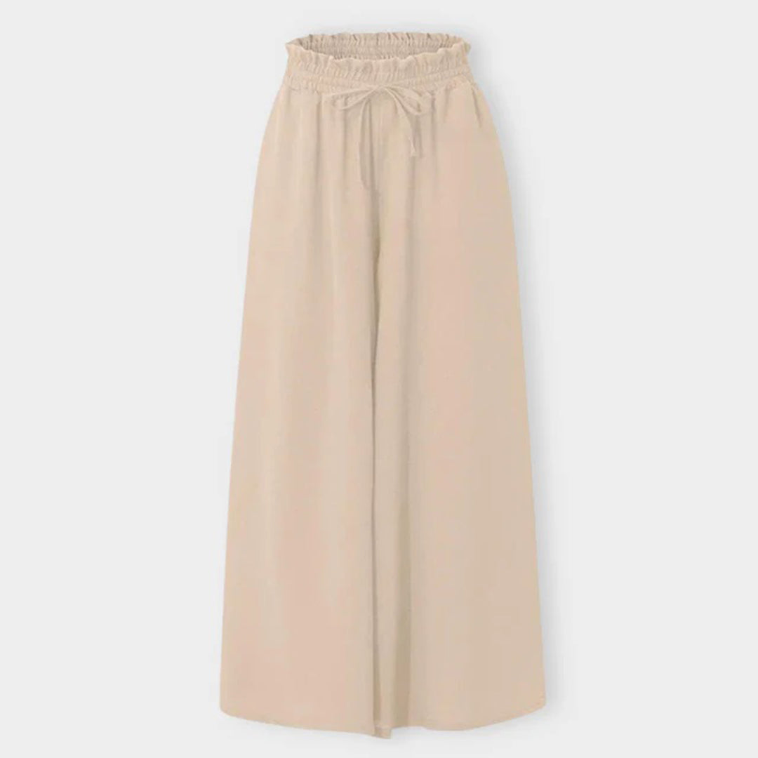 Relaxed Fit Wide-Leg Trousers