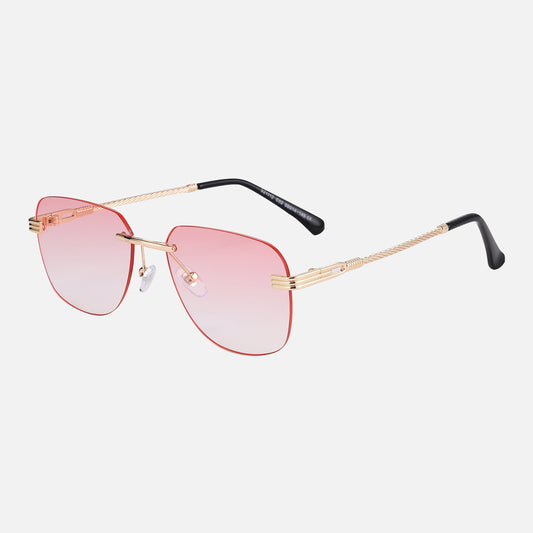 Rimless Gradient Square Sunglasses