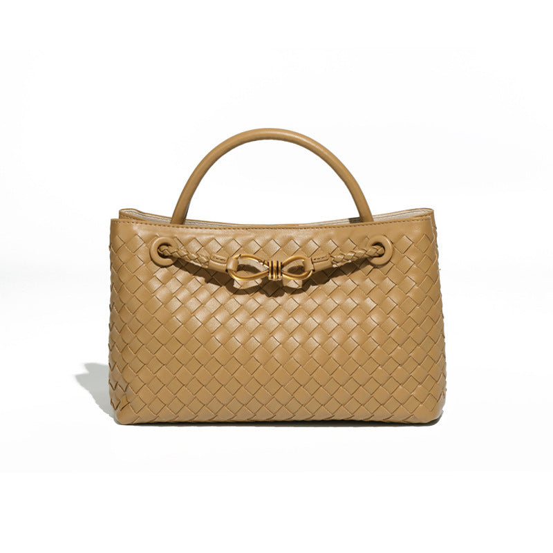 Structured Basket-Textured Tote