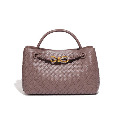 Structured Basket-Textured Tote