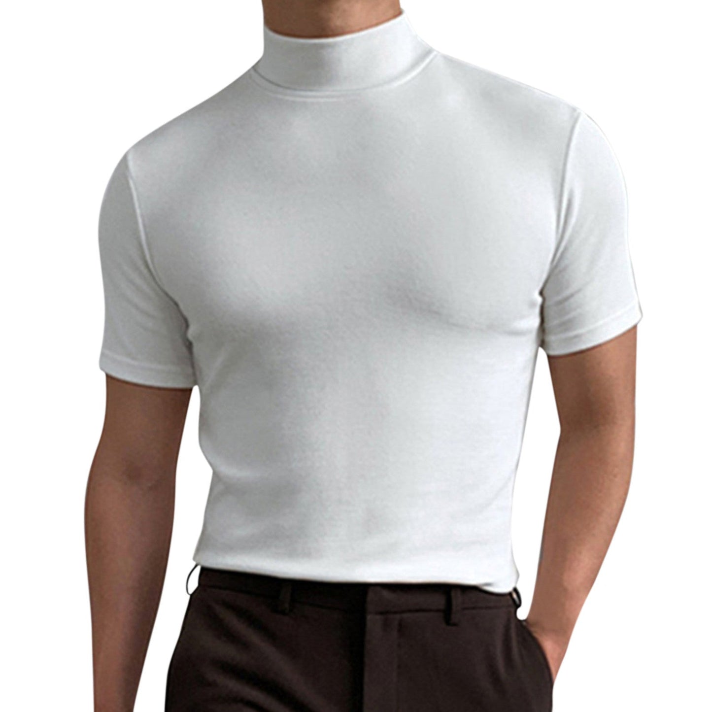 Minimal High-Neck Top