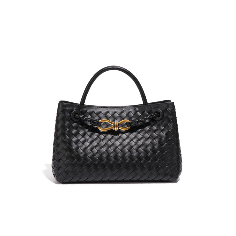 Structured Basket-Textured Tote