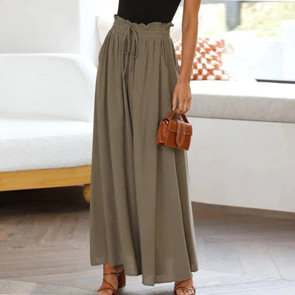 Relaxed Fit Wide-Leg Trousers
