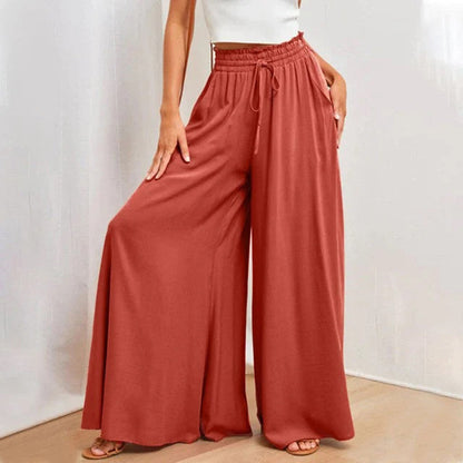 Relaxed Fit Wide-Leg Trousers