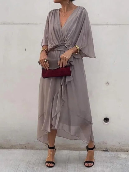 Belted Wrap Midi Dress