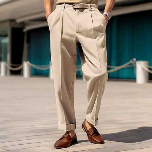 Tailored Straight-Leg Pants