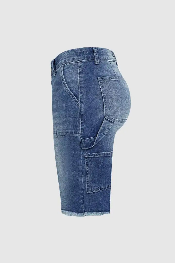 Raw Hem Utility Shorts